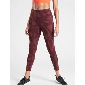 ATHLETA tenacity 7/8 tight in brush stroke print size S